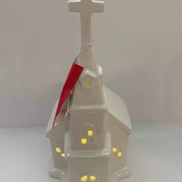 Martha Stewart White Ceramic LED Lighted Christmas Town Village House Set - Picture 2 of 10